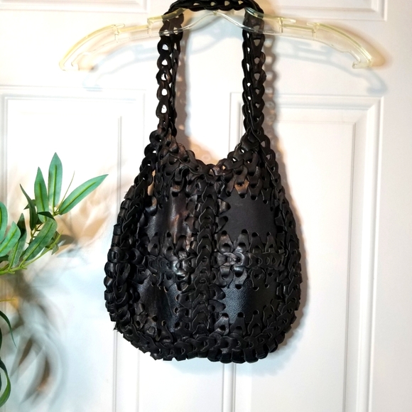 Shoulder Bag Loop Chain Link Leather - Picture 4 of 6